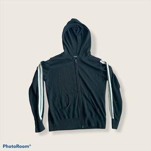 ~Cute black jacket with white stripes~